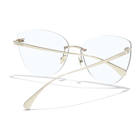 chanel sunglasses 4170|Cat Eye Blue Light Glasses Titanium Light Gold .